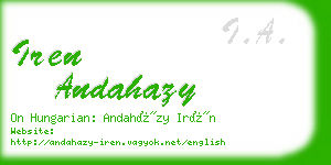 iren andahazy business card